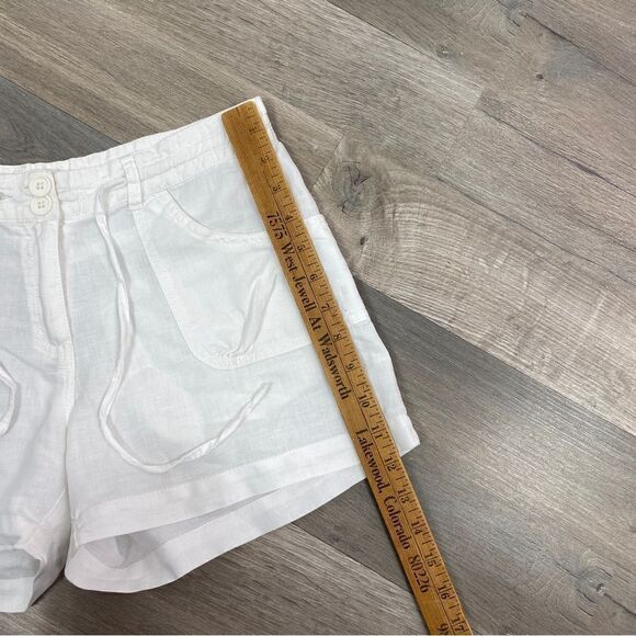 Basix of America Linen Blend Chino Shorts White Small - Picture 9 of 11